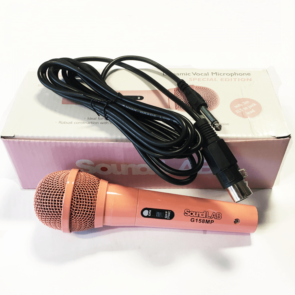 pink microphone