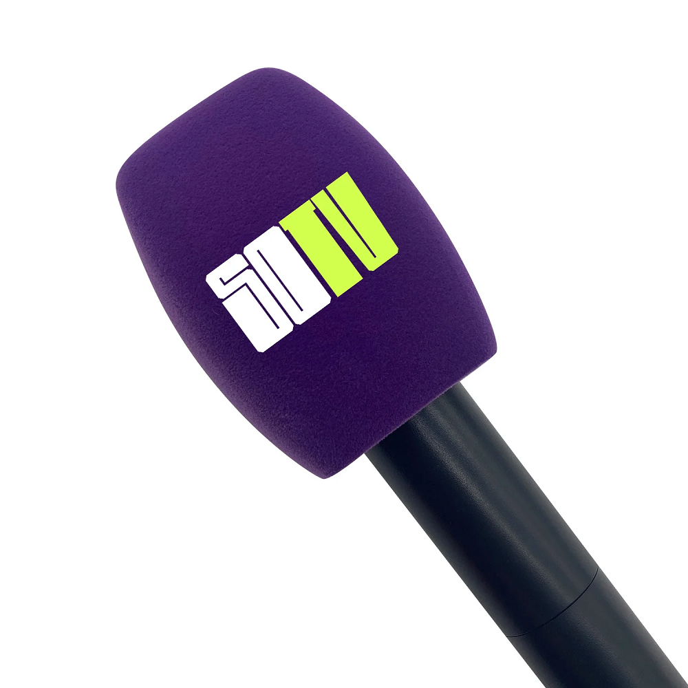 purple microphone